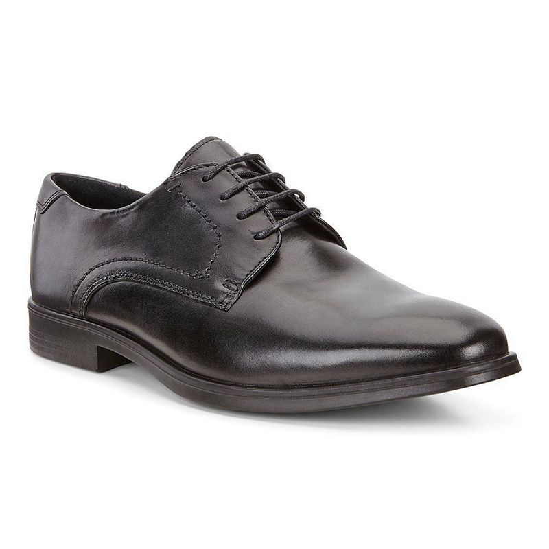 Zapatos Con Cordones Ecco Melbourne Para Hombre,Negras,624170-VED